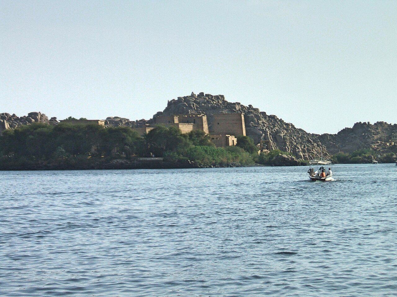 Philae Temple reflected in the Nile