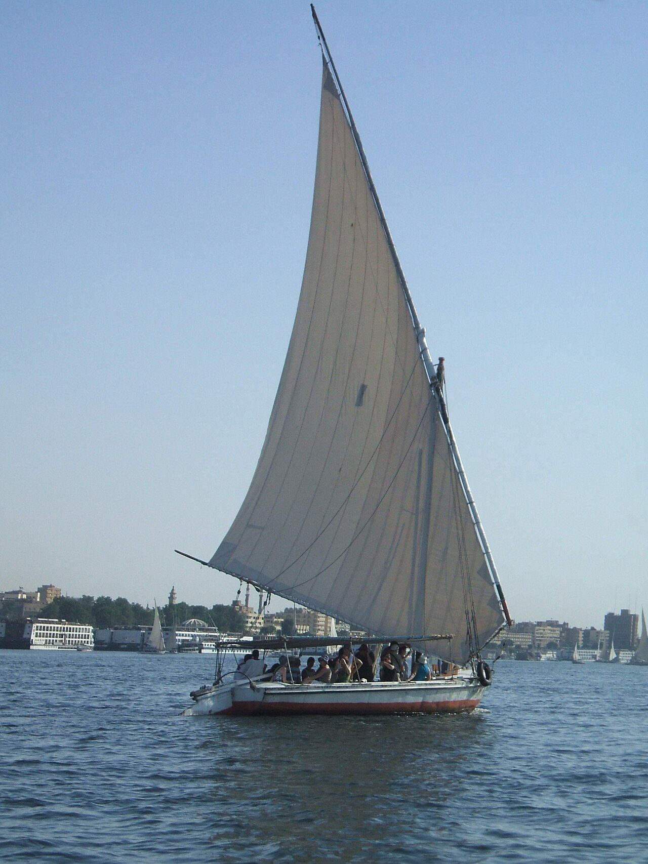 Felucca sailing past Elephantine Island