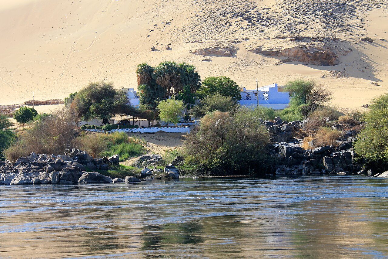 Nubian villages seen from the water
